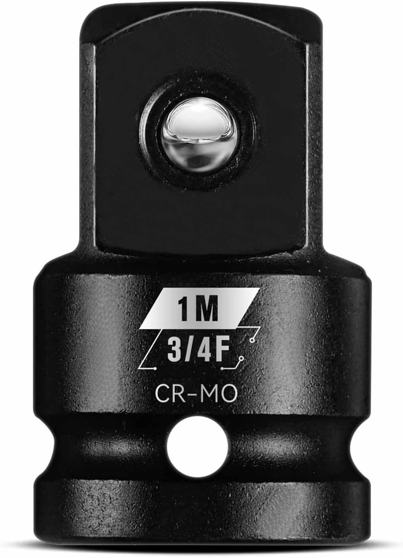BLACKROBOT 3/4”F To 1”M Impact Socket Adapter, Cr-Mo Steel Exceeds ANSI Standards, Square Drive Reducer for Impact Driver Wrench - Image 1